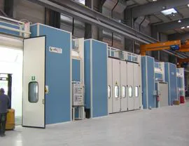  Cabina pressurizzata di verniciatura-essicazione con aperture frontali e laterali