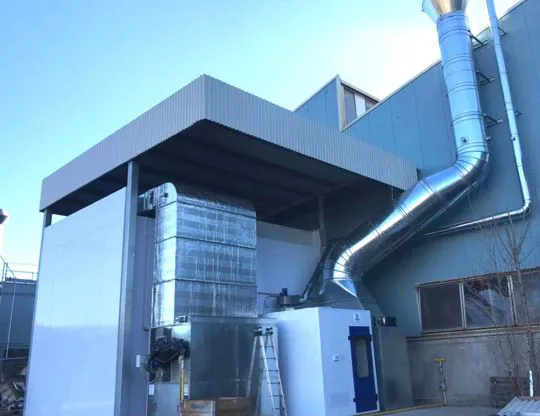 Painting oven booths for exteriors complete with special canopy