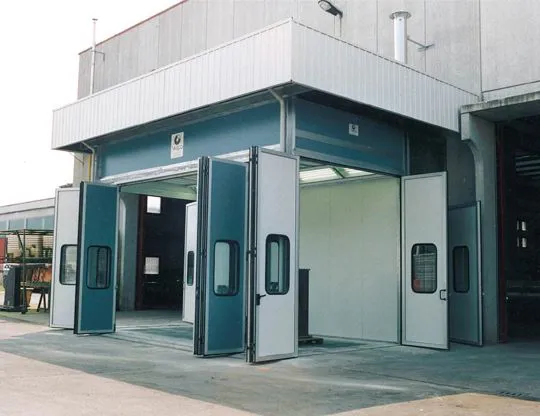 Painting oven booths for exteriors complete with special canopy