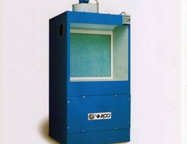 BOOTH FOR PAINTING SMALL PIECES with dry filtration and activated carbon section (optional)