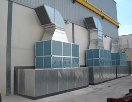N. 3 suction bases with suction group and dry filtration, connected to the inside of the shed