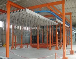 Accumulation of hangers in the loading / unloading area
