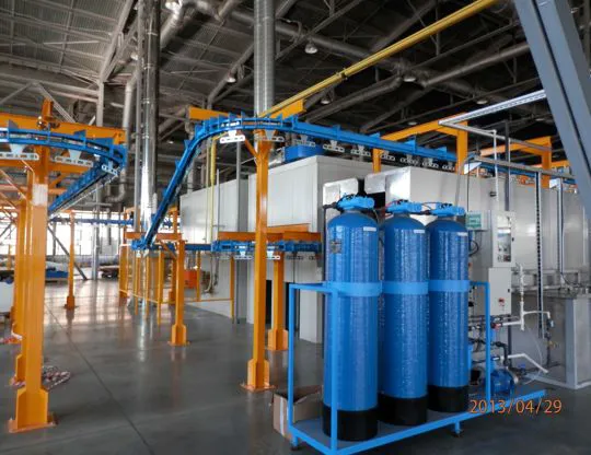  Tunnel di pretrattamento in acciaio inox aisi 304 e inox aisi 316 con impianto demi
