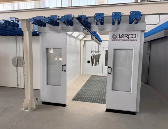 Cabina di verniciatura a polvere manuale