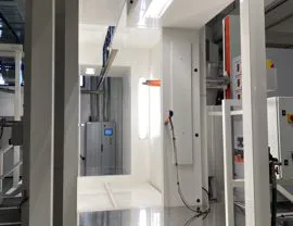 Cabina di verniciatura a polvere automatica