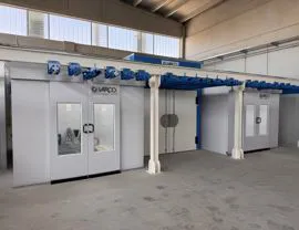 Impianto di verniciatura polvere liquido