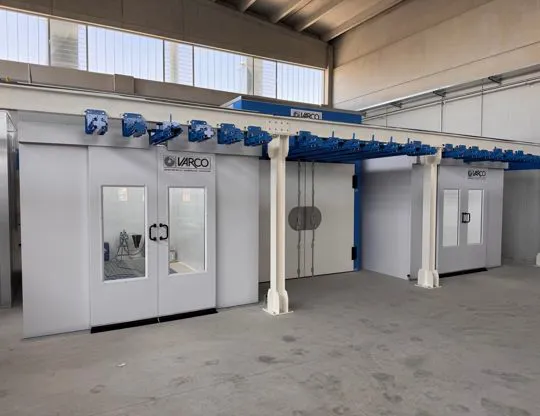 Impianto di verniciatura polvere liquido