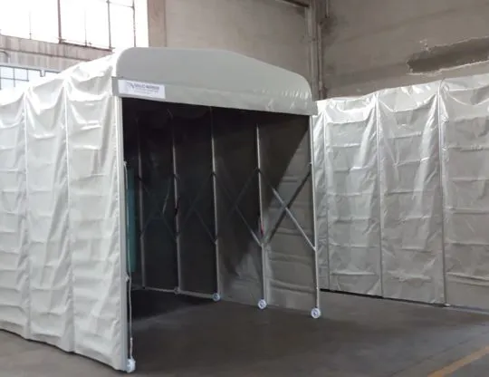 cabine di verniciatura retrattili